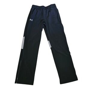 Under Armour Pants Men Large Black Ankle Zipper Windbreaker Loose Heatgear